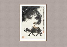 春雨放牧图