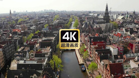 航拍西欧城市建筑群美景