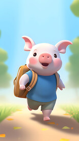 小猪上学