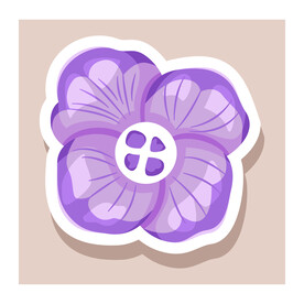 花朵贴纸  