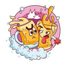 啤酒图案  