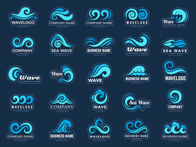 创意海浪图形标志logo