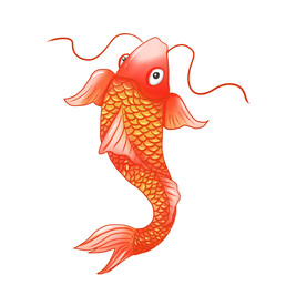 手绘锦鲤