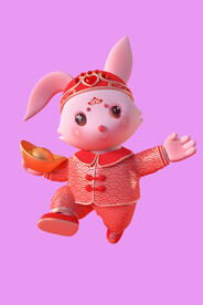 3D动画兔子 