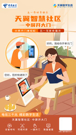 天翼智慧社区中屏开大门