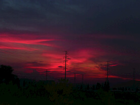 晚霞  夜景  