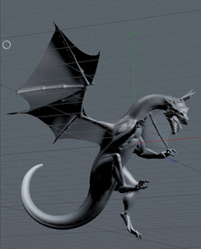 C4D模型 飞龙