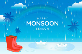 雨季促销海报图片