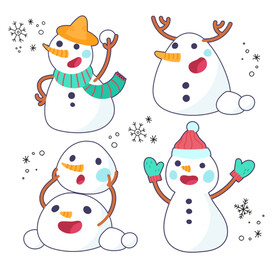 卡通可爱雪人