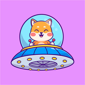 矢量卡通飞船