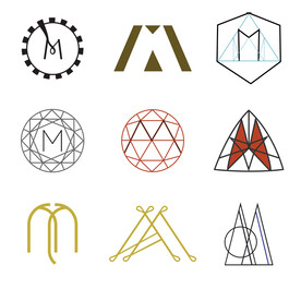 M字logo设计
