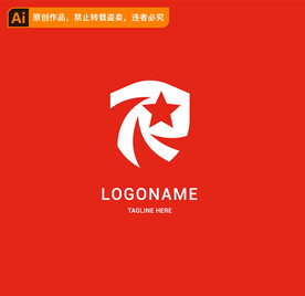 盾牌五星logo