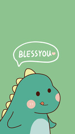 可爱卡通图案恐龙