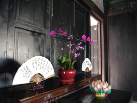 扇子和兰花
