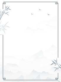 白色简约山水背景图