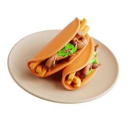 C4D模型 国外美食  