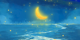 星空下的大海