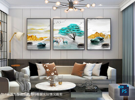 麋鹿装饰画