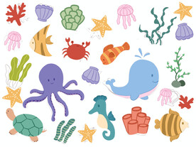 卡通海洋动物素材