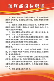 预算部岗位职责