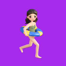 手绘女孩女人