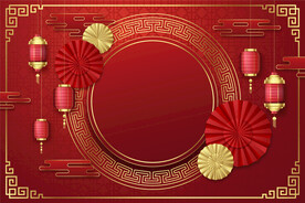 新年红色背景图片