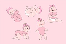 手绘婴儿