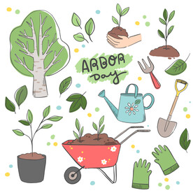 植树元素素材
