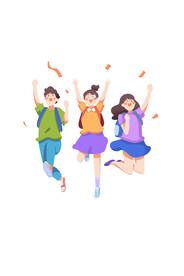 开学季一起上学元素