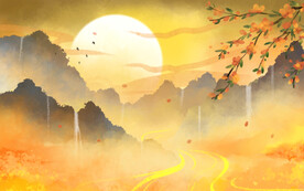 秋天插画背景