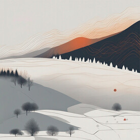 山脉插画