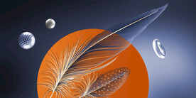 轻奢球唯美羽毛挂画装饰画