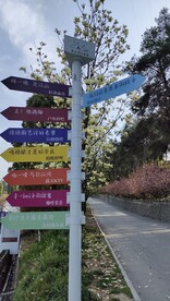 秦巴植物园彩色路标