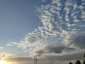 蓝天白云鱼鳞状云朵