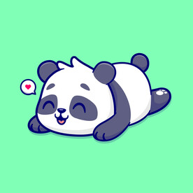 矢量卡通熊猫