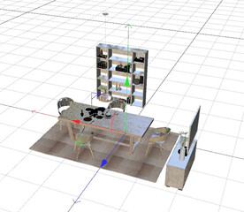 C4D模型 桌椅
