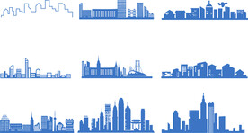 城市剪影矢量元素