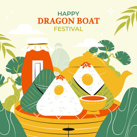 扁平日式端午海报