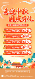 中秋国庆房地产活动促销展架