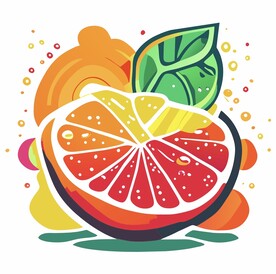 橙子插画