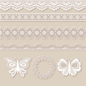 原创蕾丝花卉边框图案图片