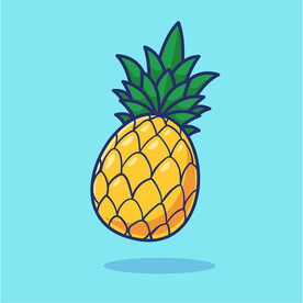 矢量卡通凤梨