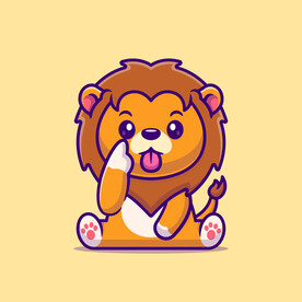 矢量卡通狮子
