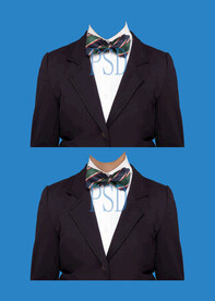 小女孩西装领结psd