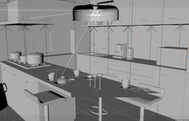 C4D模型 厨房 