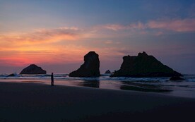 海面晚霞风景
