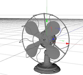  C4D模型 电风扇 