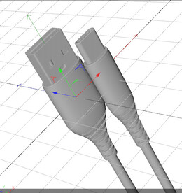   C4D模型 数据线