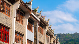 贵州镇远古镇街道建筑