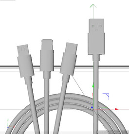 C4D模型 数据线
